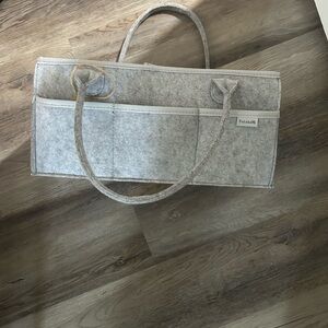 Gray Felt diaper caddy